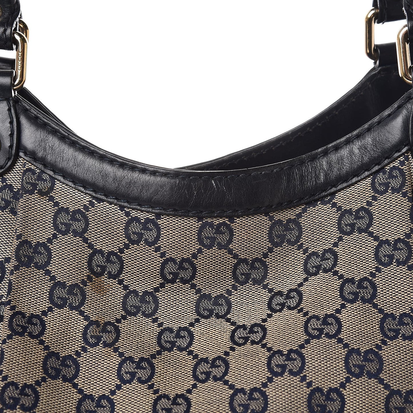Monogram Calfskin Large Sukey Tote Beige Blue