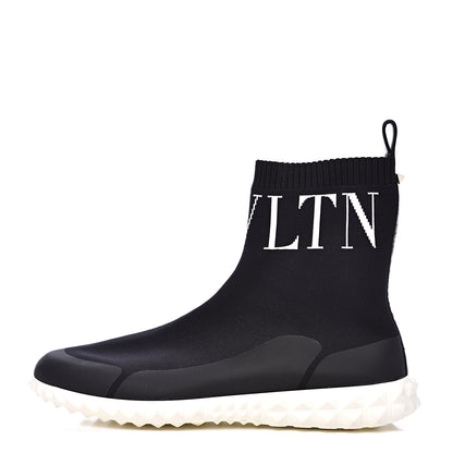 Valentino Garavani Stretch Knit VLTN Sock Sneakers 39 Black 1 of 10