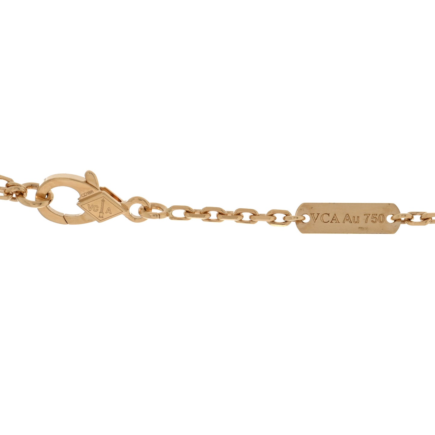 18K Yellow Gold Guilloche Magic Alhambra Long Necklace