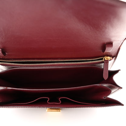 Celine Box Calfskin Medium Classic Box Flap Bag Burgundy 5 of 12