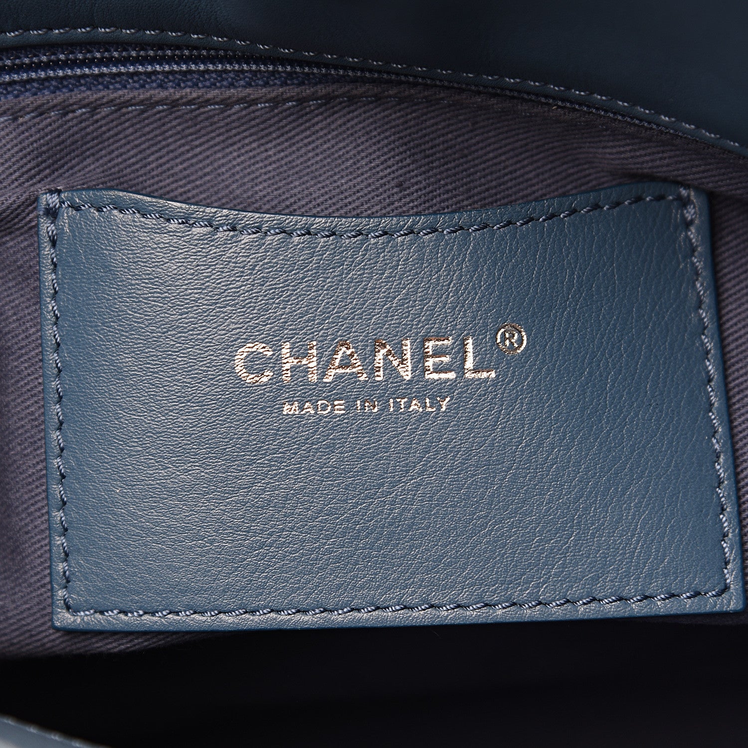 Chanel Distressed Lambskin Quilted Just Mademoiselle Bowling Bag Dark Blue 6 of 9