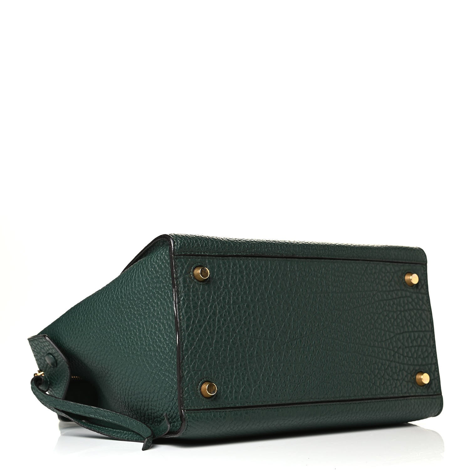 Celine Bullhide Calfskin Small Ring Bag Dark Green 5 of 7