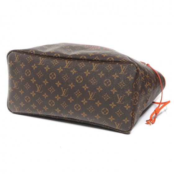 Monogram Articles de Voyage Ikat San Francisco LV Cup Neverfull GM Orange