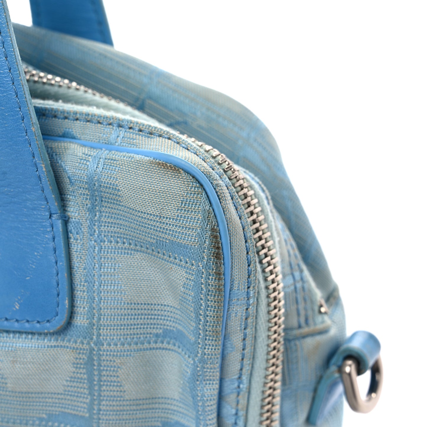 Nylon Medium Travel Tote Blue
