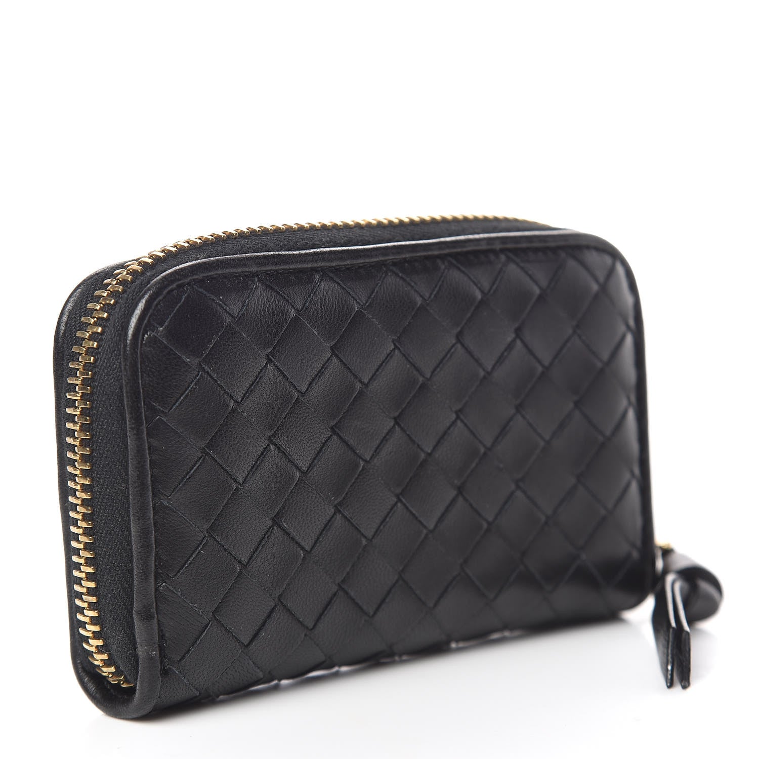 Bottega Veneta Nappa Intrecciato Zip Around Coin Purse Black 3 of 8