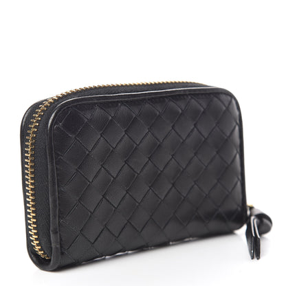Bottega Veneta Nappa Intrecciato Zip Around Coin Purse Black 3 of 8