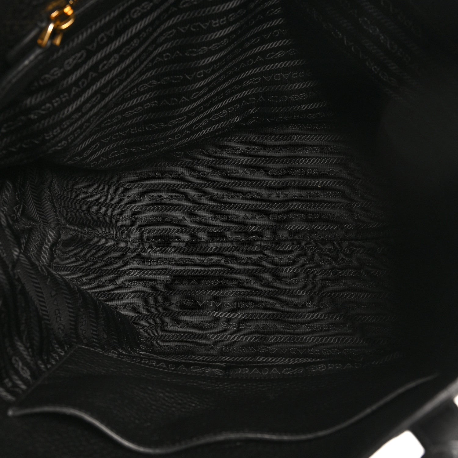 Prada Vitello Daino Pocket Shopping Tote Black 5 of 9