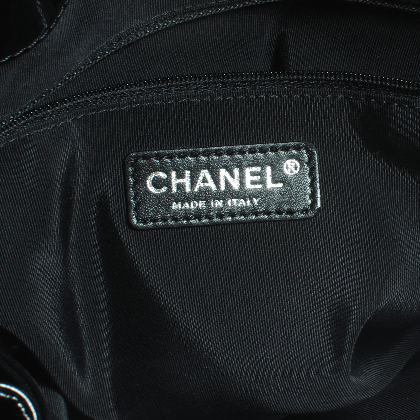 Chanel Vinyl Quilted CC Small Expandable Tote Black 6 of 7
