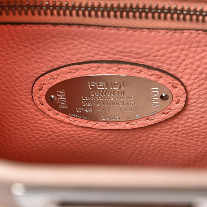 Fendi Cuoio Romano Selleria Bi-Color Medium Peekaboo Iconic Satchel Rosa Plaster Pesca 7 of 10