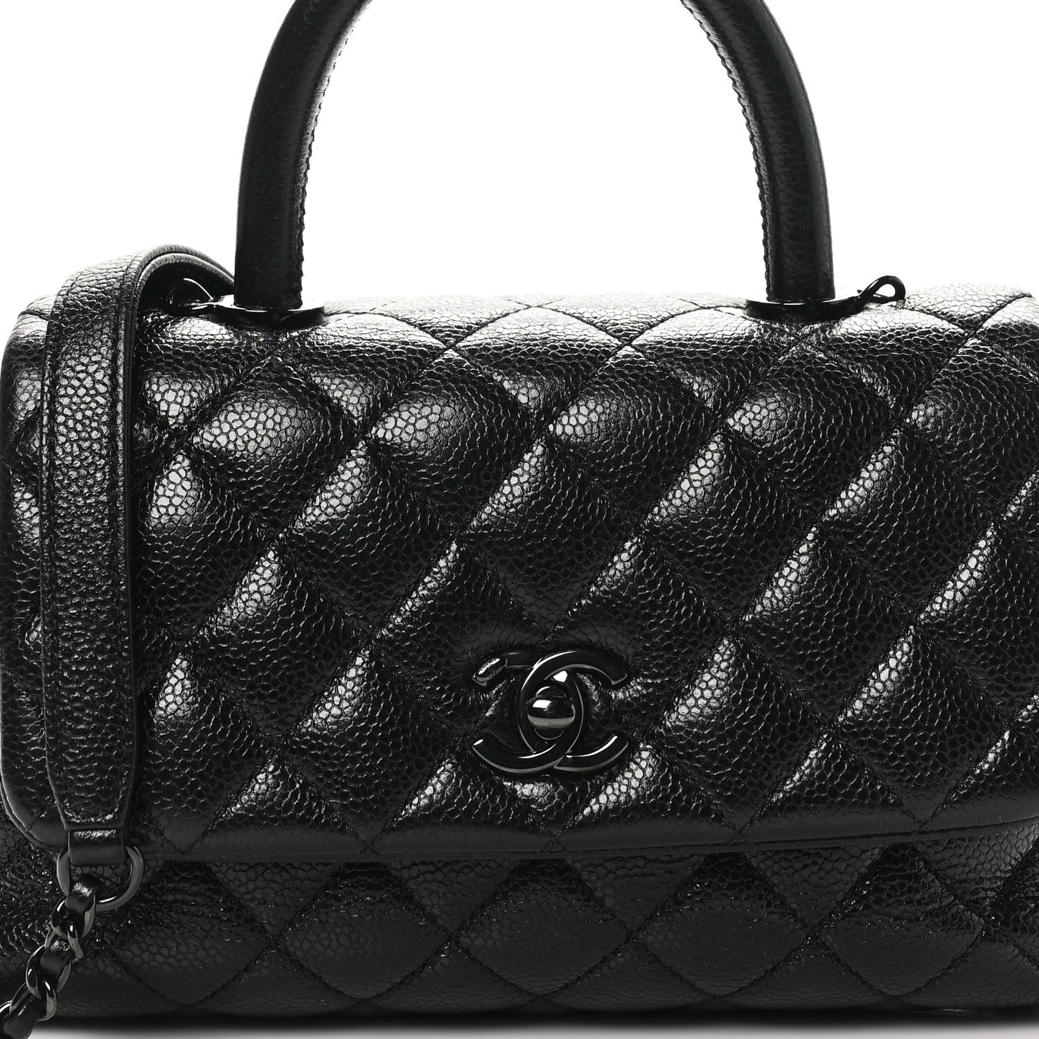 Chanel Caviar Quilted Mini Coco Handle Flap So Black 8 of 12