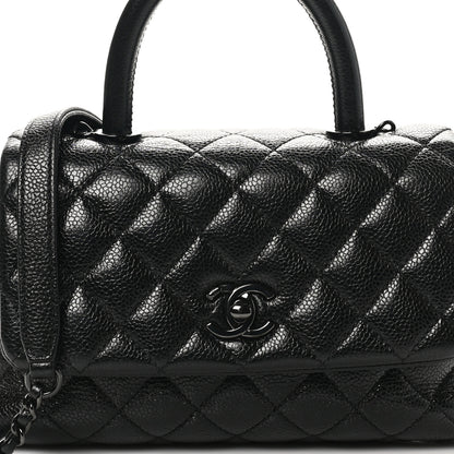 Chanel Caviar Quilted Mini Coco Handle Flap So Black 8 of 12