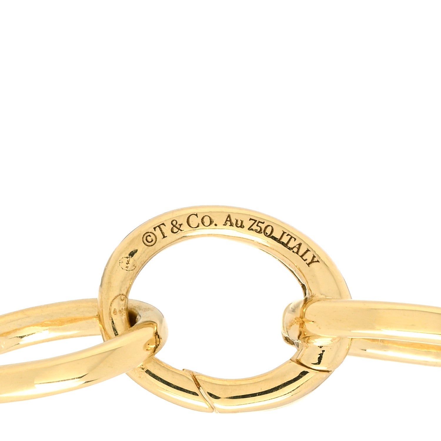 Tiffany 18K Yellow Gold Oval Link Bracelet 3 of 4