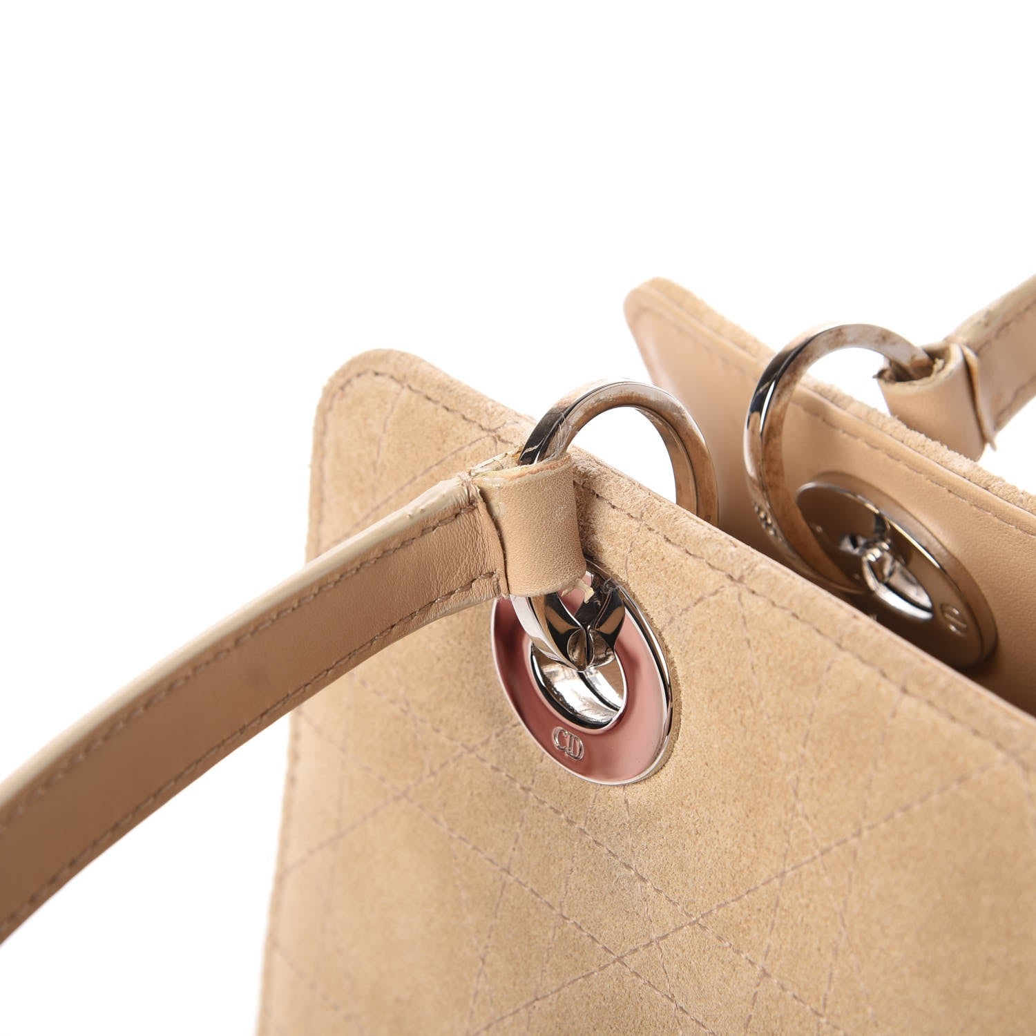 Christian Dior Suede Cannage Stitched East West Lady Dior Beige 14 of 14