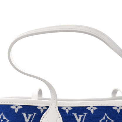 Louis Vuitton Jacquard Velvet Monogram LV Match Neverfull MM Bleu 13 of 14