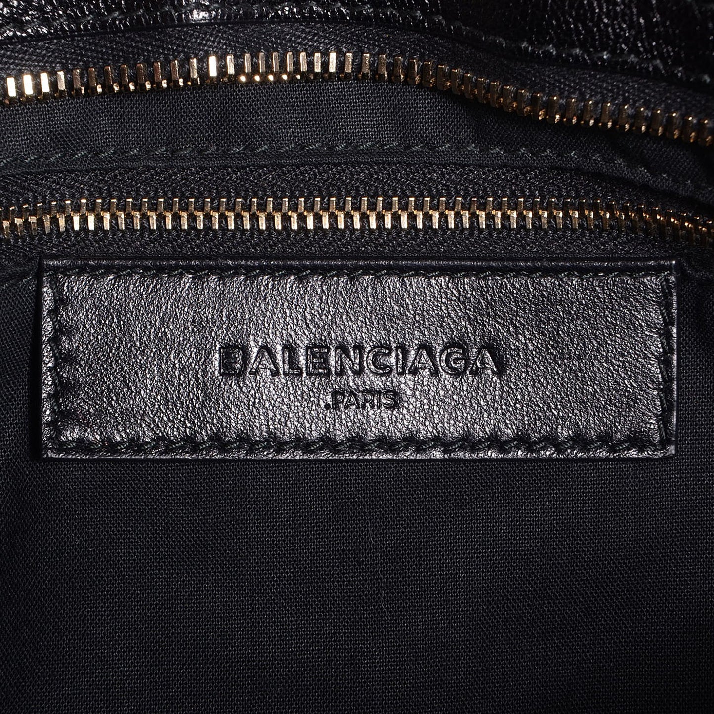 Chevre Gold Metallic Edge Hardware City Black