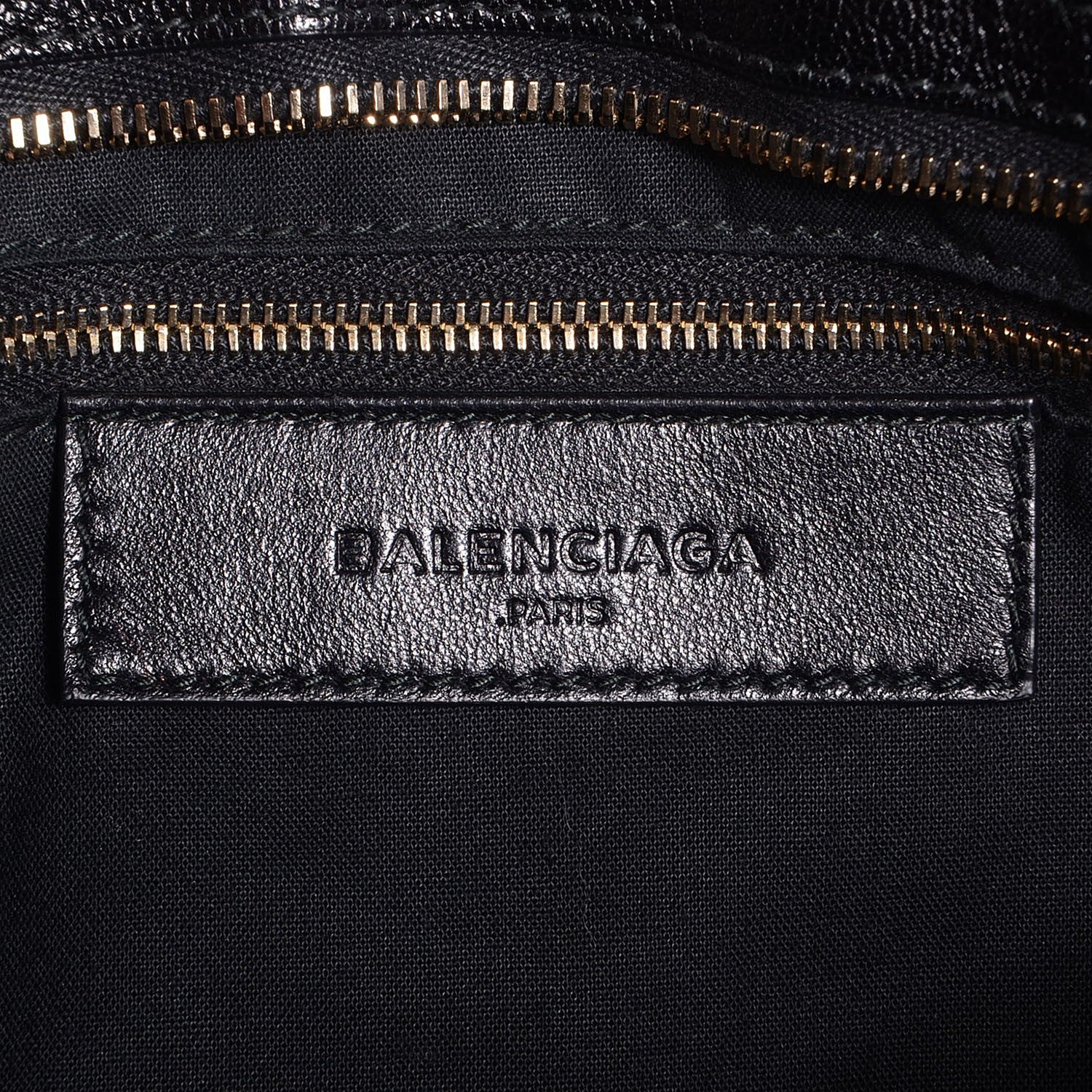 Balenciaga Chevre Gold Metallic Edge Hardware City Black 7 of 15