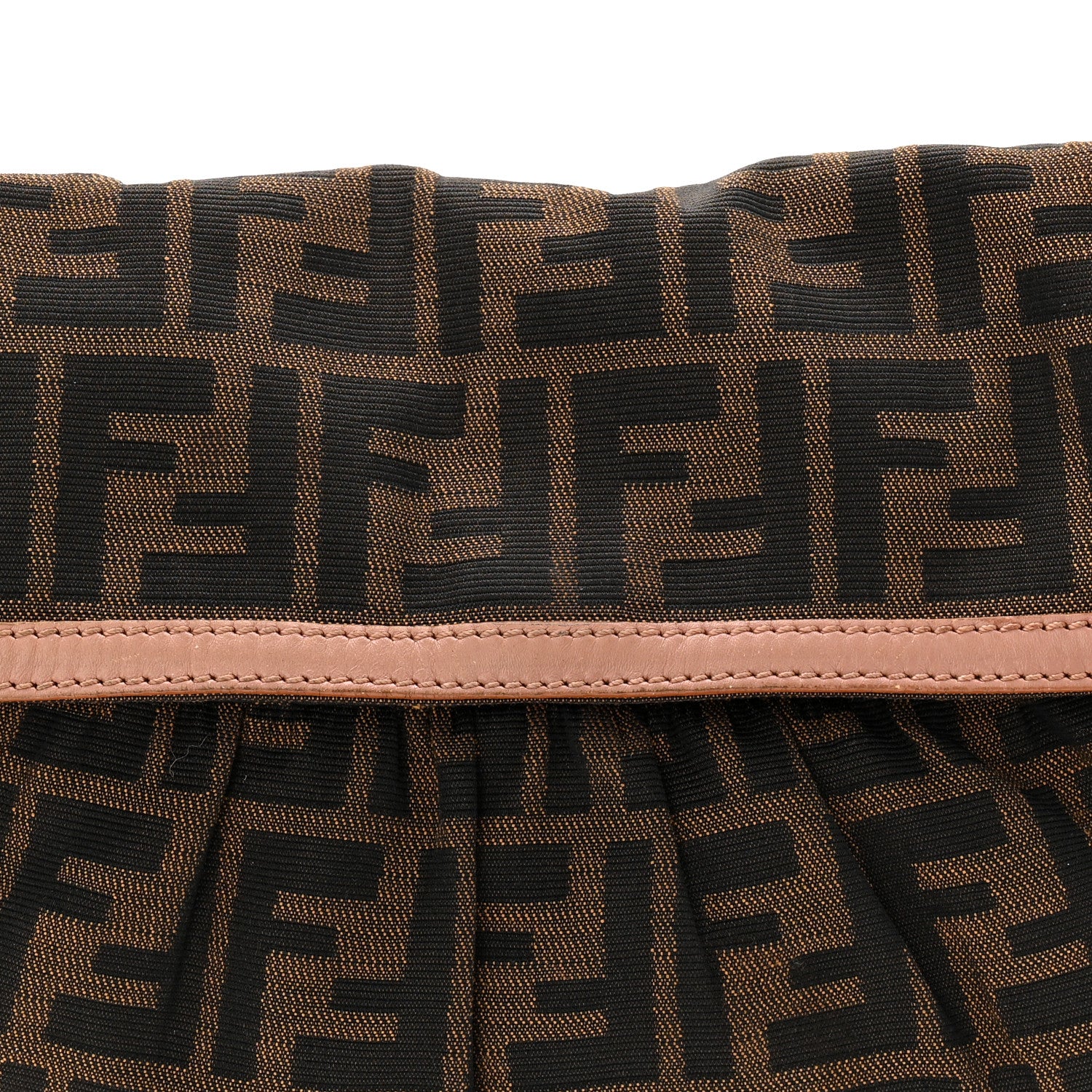 Fendi Zucca Cuoio Lucido Small Chef Shoulder Bag Tobacco Bois de Rose 8 of 12