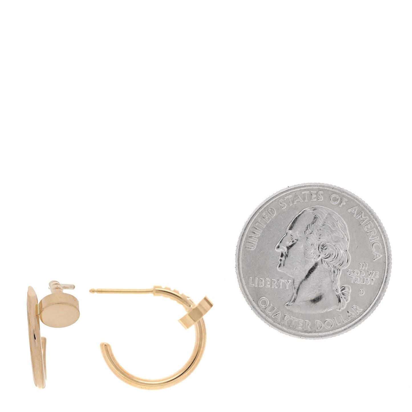18K Yellow Gold Juste Un Clou Hoop Earrings