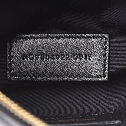 Saint Laurent Grain De Poudre Chevron Monogram Bill Pouch Black 7 of 8