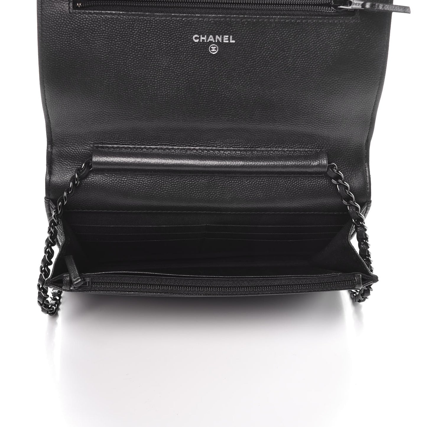 Caviar Quilted Boy Wallet On Chain WOC So Black