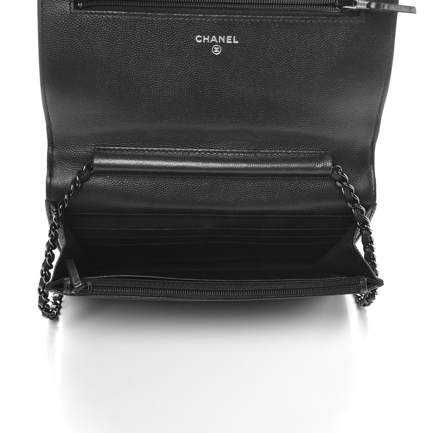 Chanel Caviar Quilted Boy Wallet On Chain WOC So Black 6 of 11