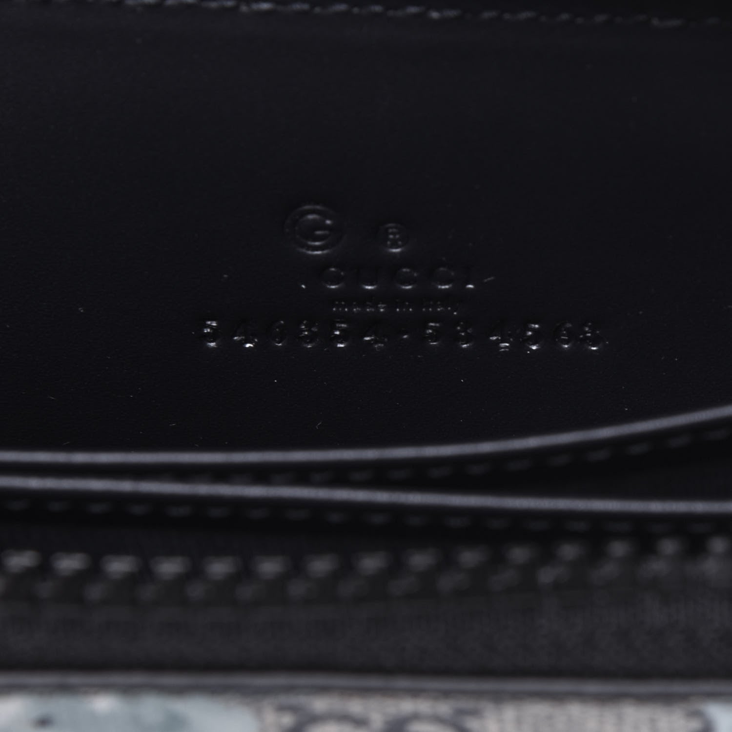 Gucci GG Supreme Monogram Blooms Zip Around Card Case Wallet Beige Blue Navy 6 of 9