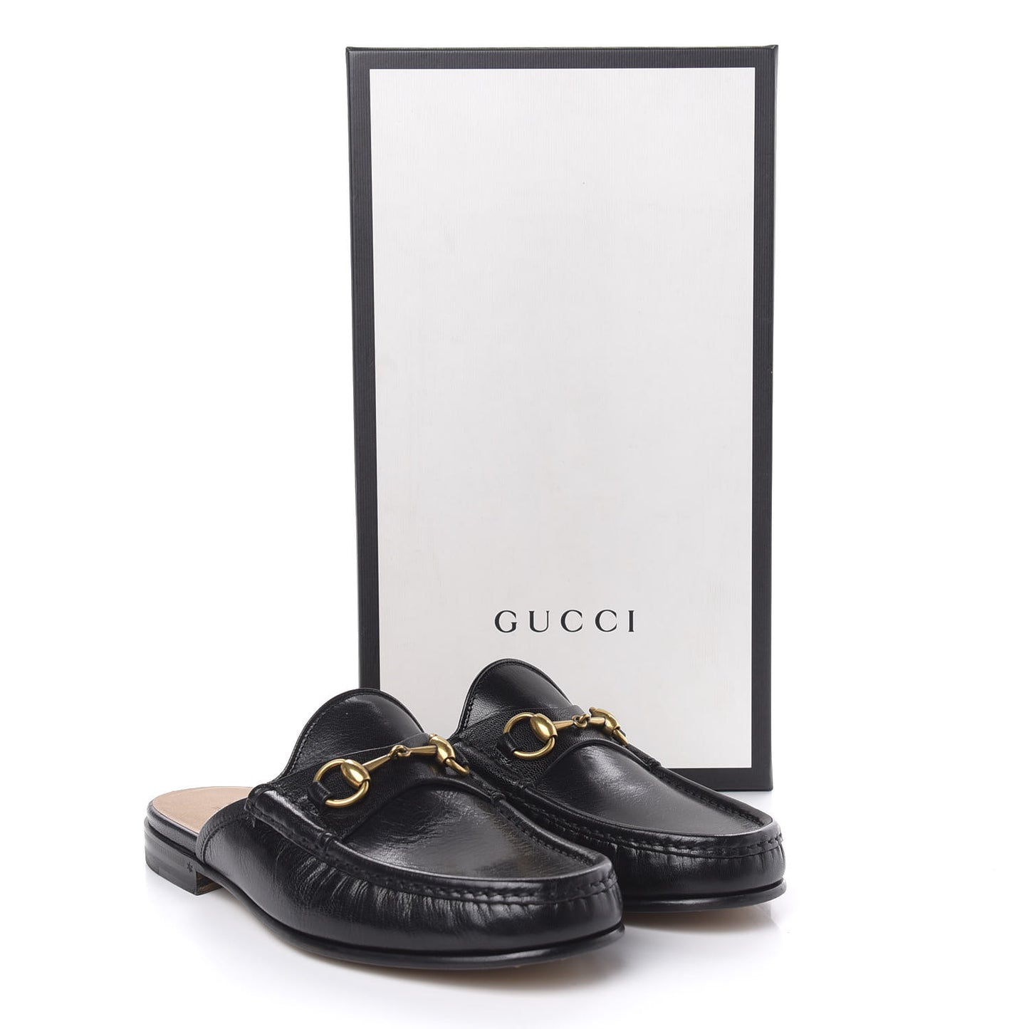 Goatskin Mens Horsebit Slippers 7 Black