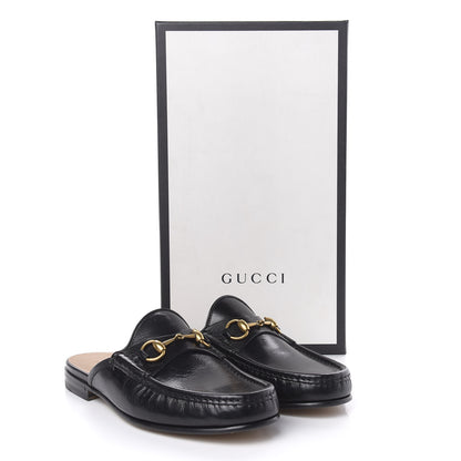 Gucci Goatskin Mens Horsebit Slippers 7 Black 9 of 9
