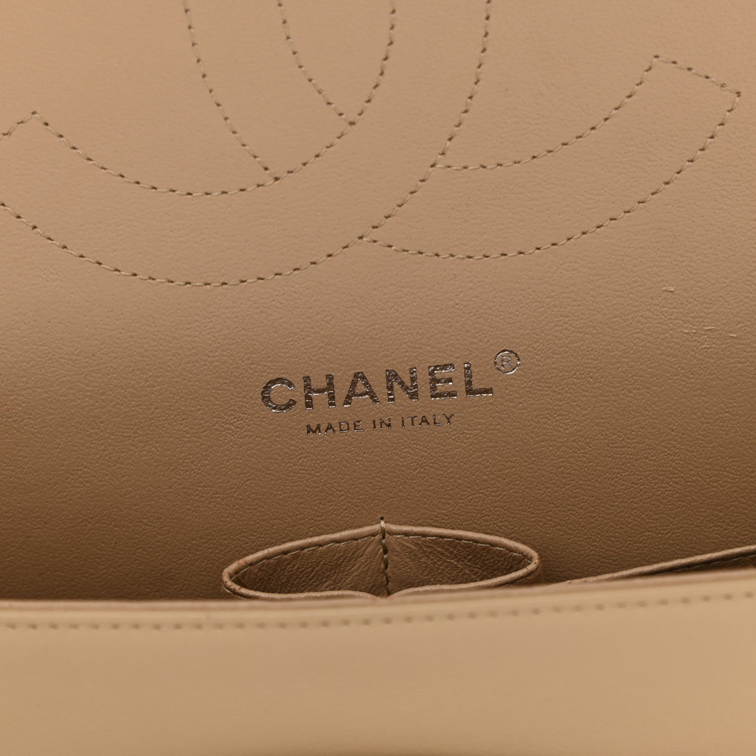 Chanel Patent Quilted Jumbo Double Flap Beige 6 of 15