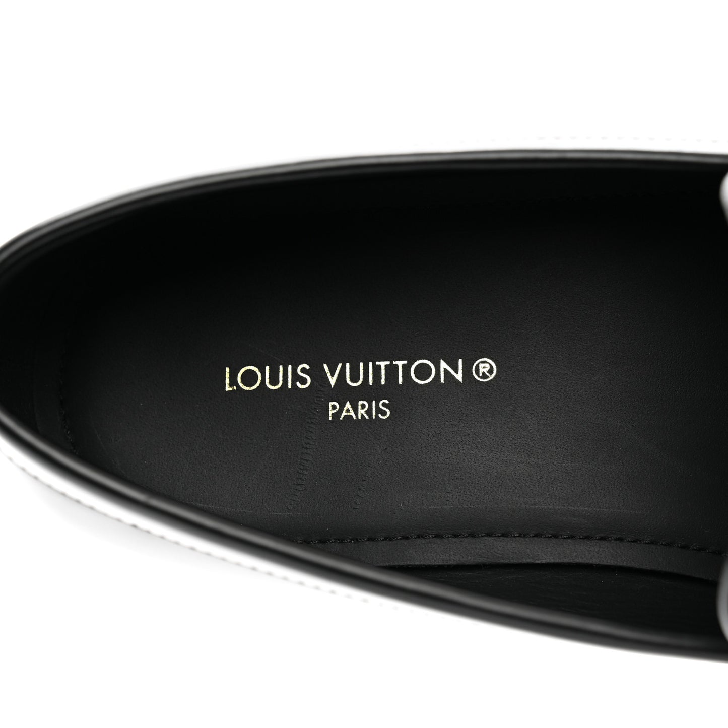 Glazed Calfskin Mens Louis Loafers 8.5 Black