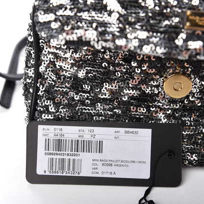 Dolce & Gabbana Sequin Small Miss Sicily Satchel Black 10 of 10