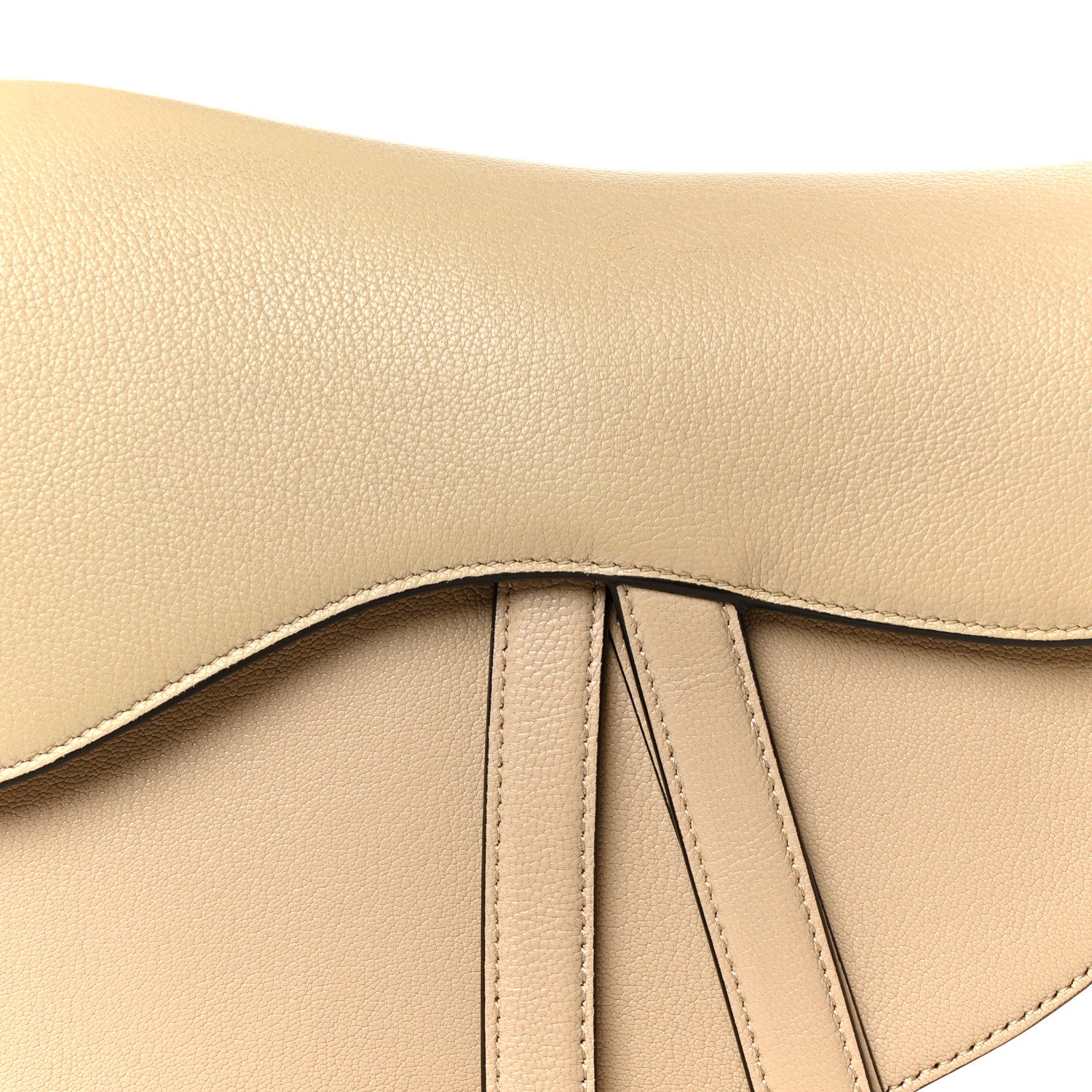 Christian Dior Grained Calfskin Saddle Bag Sable 8 of 11