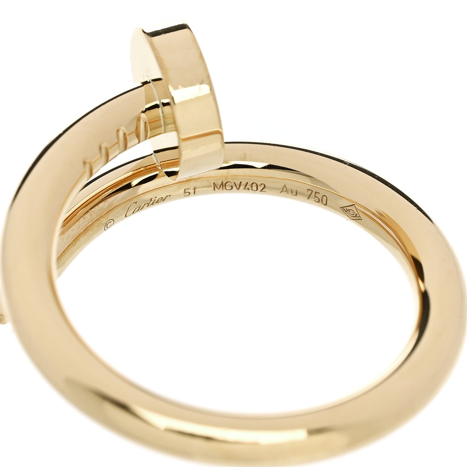 Cartier 18K Yellow Gold Juste Un Clou Ring 51 5.75 5 of 6