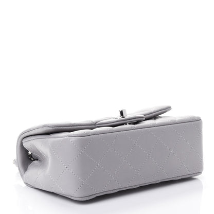 Chanel Lambskin Quilted Mini Rectangular Flap Grey 3 of 6