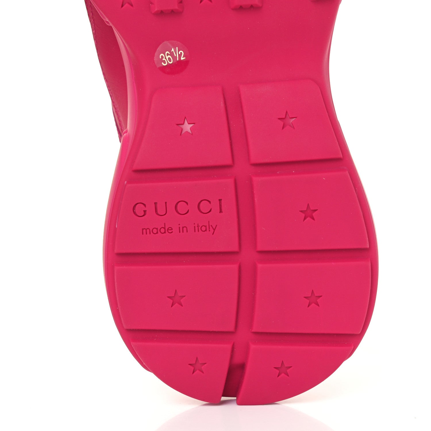 Gucci Calfskin Logo Womens Rhyton Sneakers Box 36.5 Box Pink 7 of 8