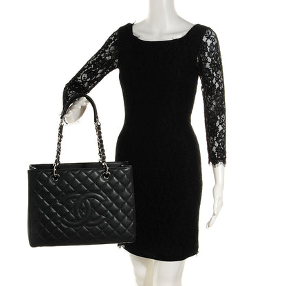 Chanel Caviar Grand Shopping Tote GST Dark Grey 2 of 15