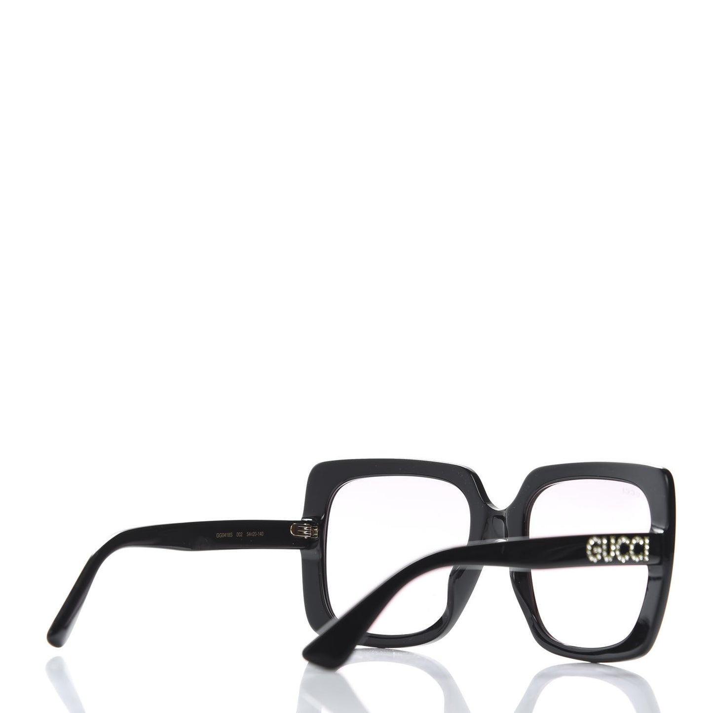 Crystal Square Frame GG Sunglasses GG0418S Black Pink