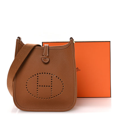 Hermes Taurillon Clemence Evelyne TPM Gold 11 of 11