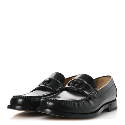 Gucci Calfskin Mens Interlocking G Millennial Ribot Loafers 13 Black 4 of 12