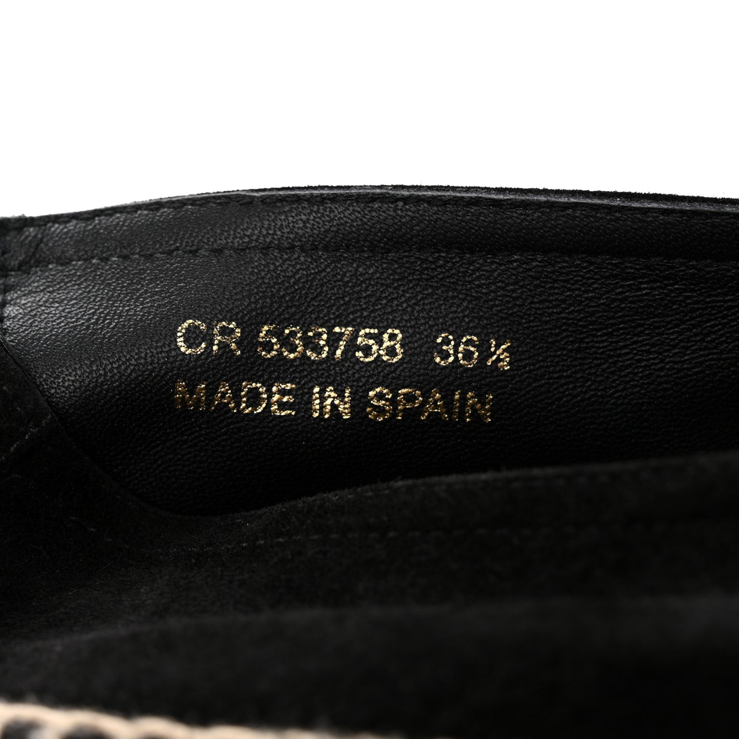 Suede Monogram Espadrilles 36.5 Black