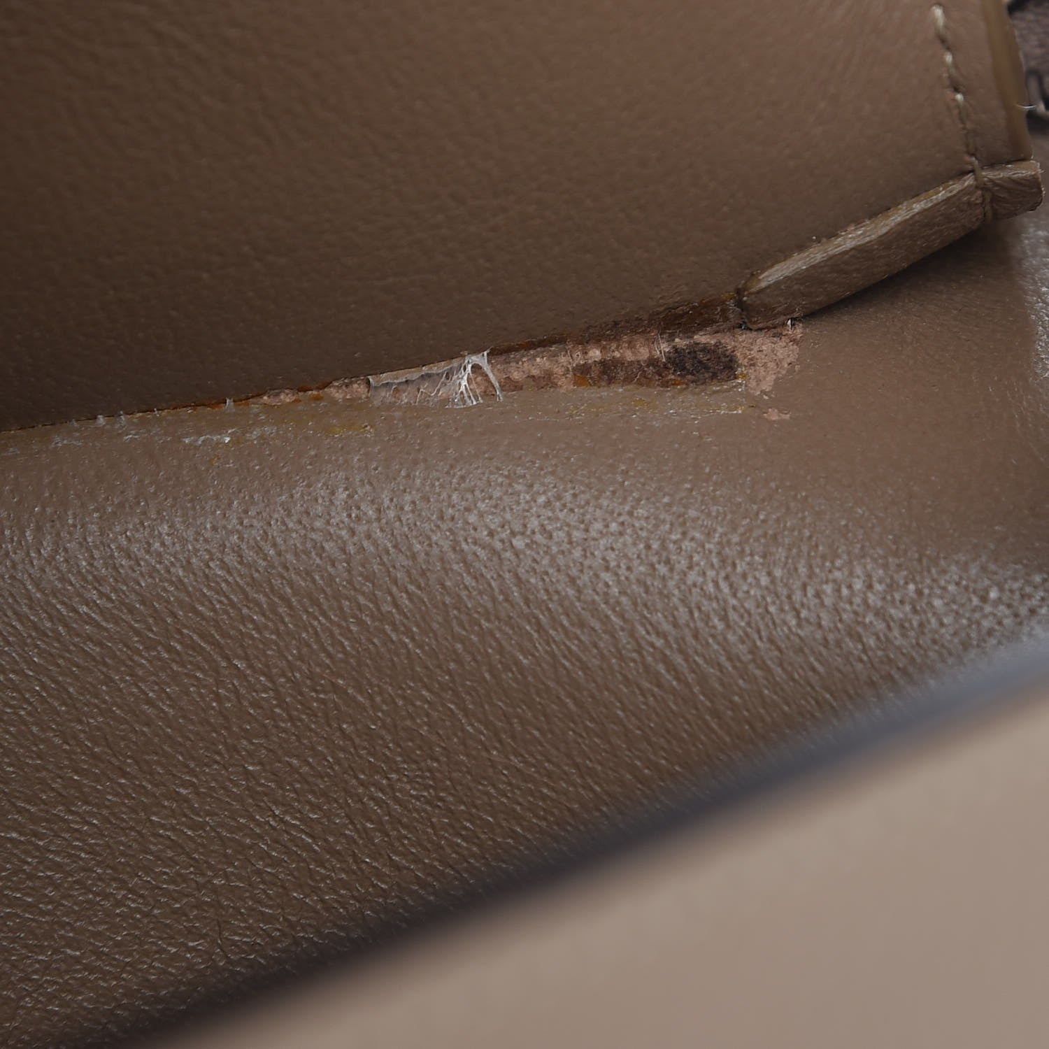 Celine Drummed Calfskin Suede Small Trapeze Dune 9 of 10