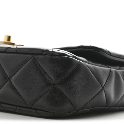 Chanel Lambskin Enamel Quilted Pending CC Square Flap Black 10 of 10