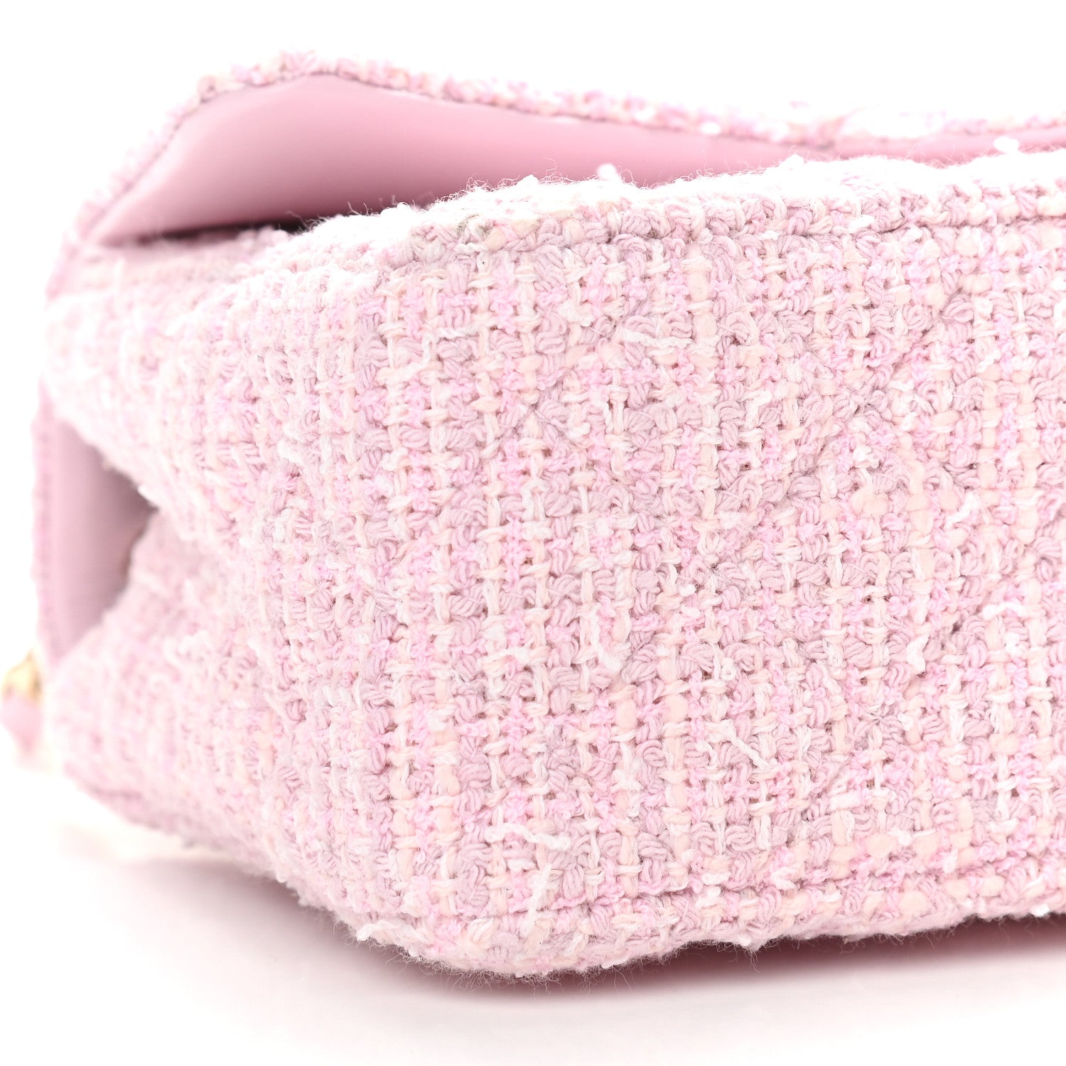 Chanel Tweed Quilted Mini Rectangular Flap Pink 8 of 9