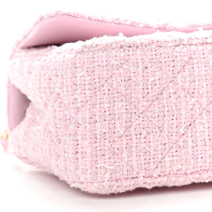 Chanel Tweed Quilted Mini Rectangular Flap Pink 8 of 9