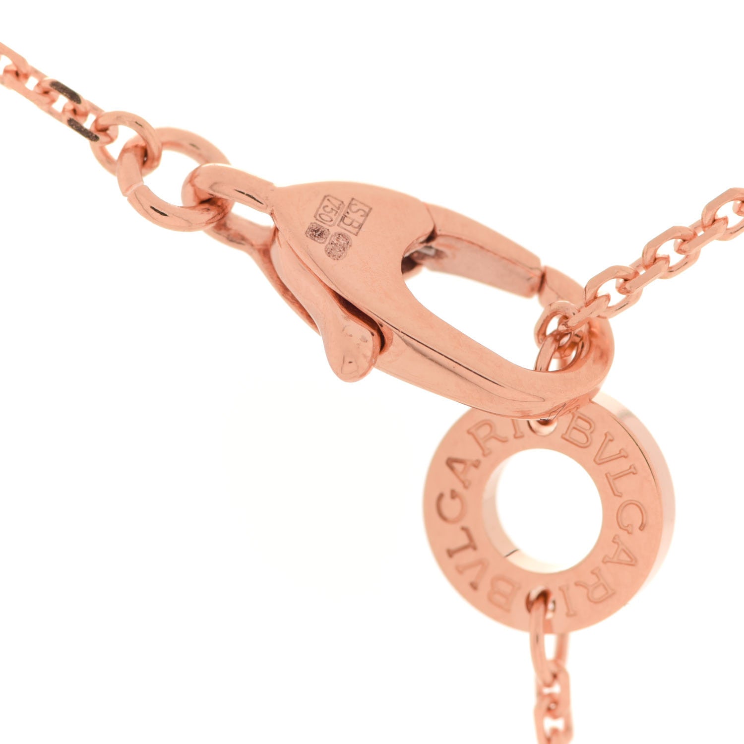 Bulgari 18K Rose Gold Diamond Carnelian Divas' Dream Pendant Necklace 4 of 6