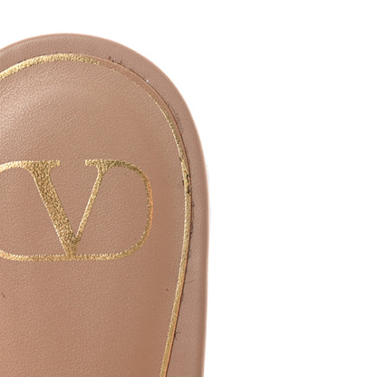 Valentino Garavani Calfskin Roman Stud Flat Slide Sandals 39.5 Rose Cannelle 13 of 14