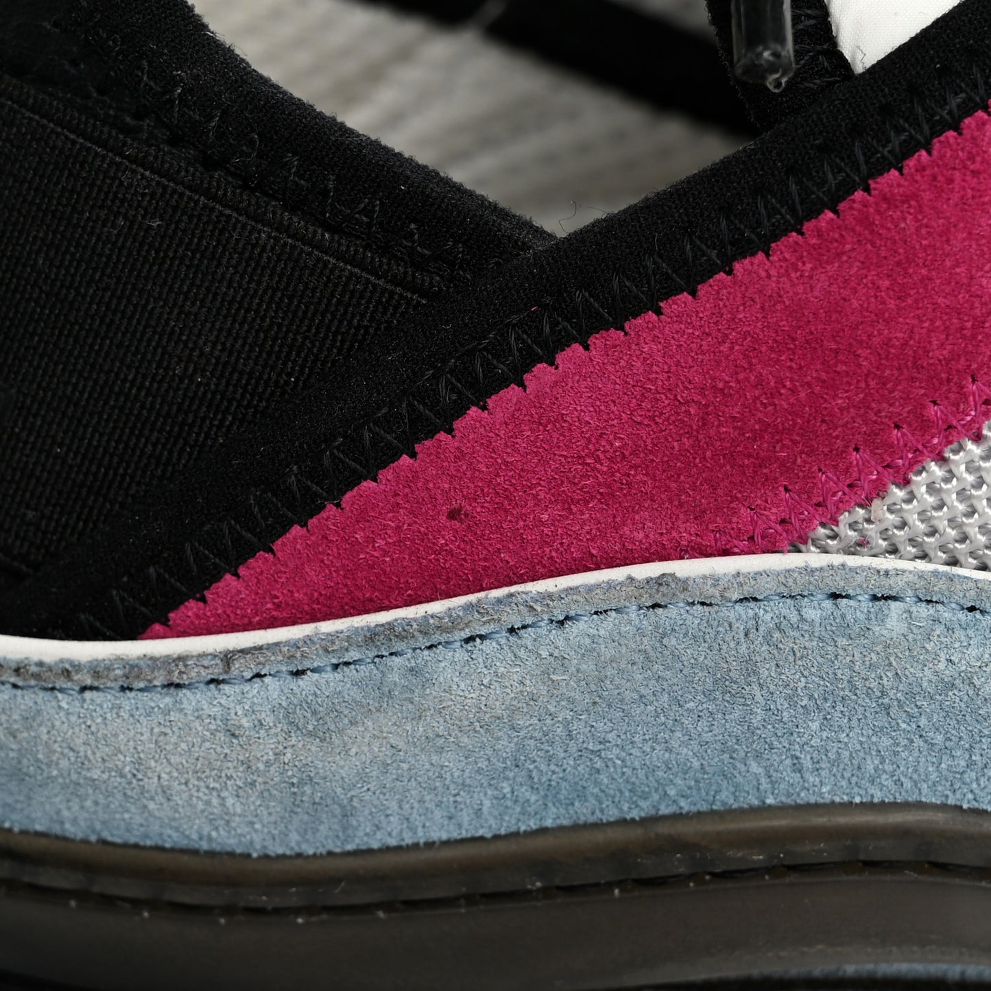Fabric Suede CC Sneakers 41 Light Grey Light Blue Fuchsia