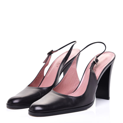 Gucci Calfskin Slingback Pumps 36 Black 3 of 9