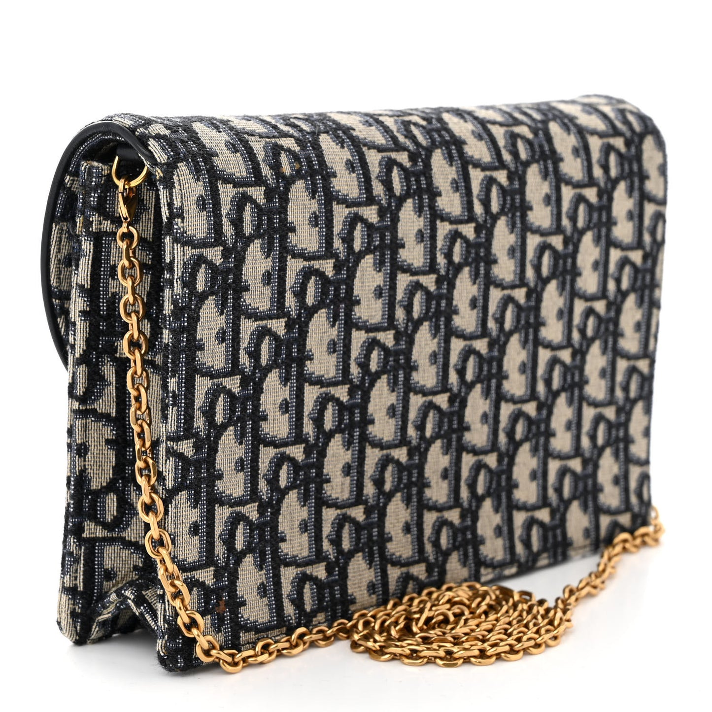 Oblique Saddle Chain Pouch Blue