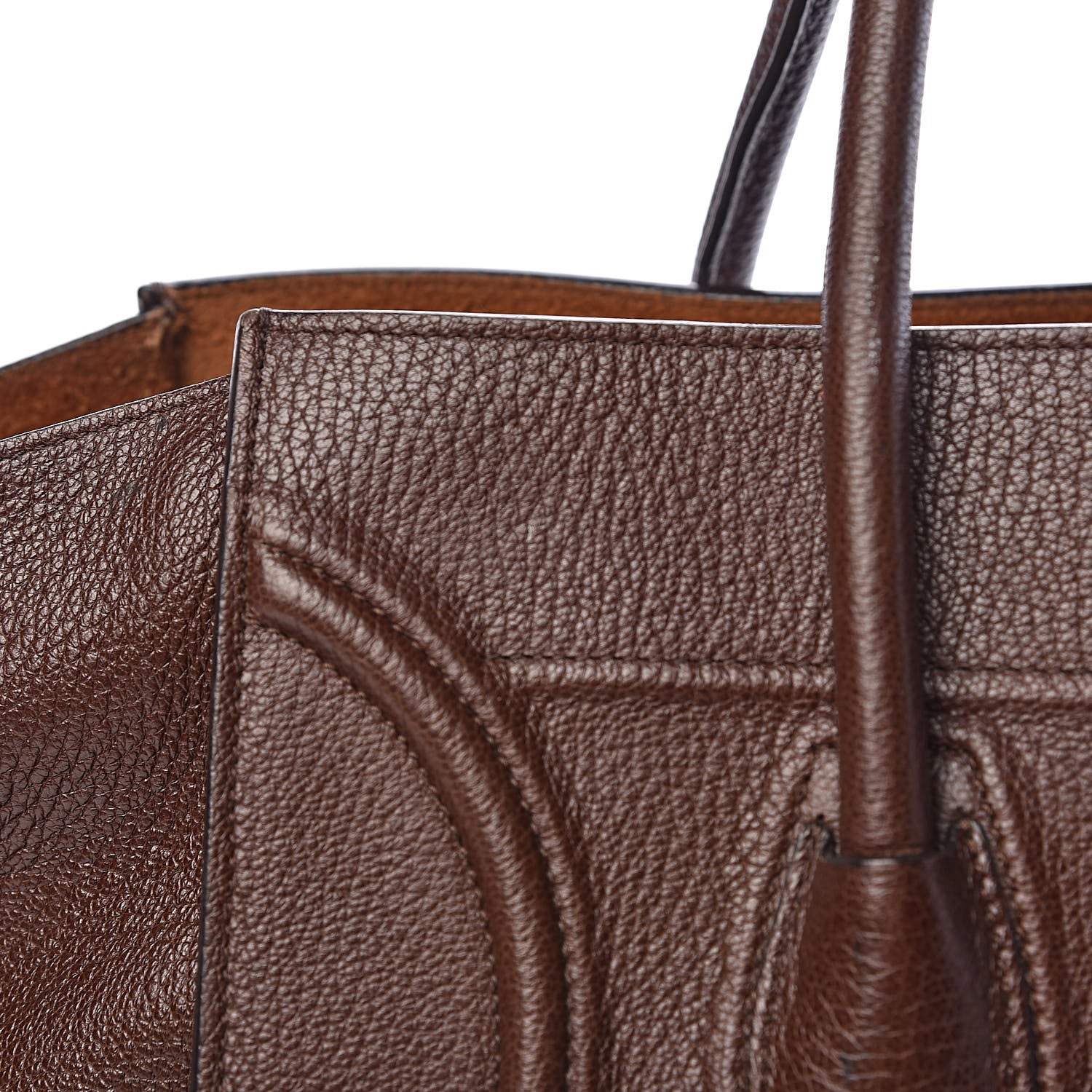 Celine Shiny Grained Calfskin Medium Phantom Luggage Brown 8 of 21